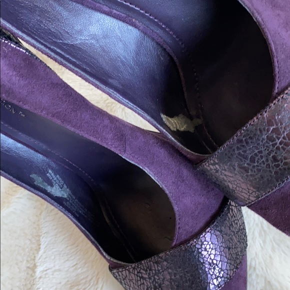 BCBG Purple Suede Platform Pumps - Picture 7 of 9